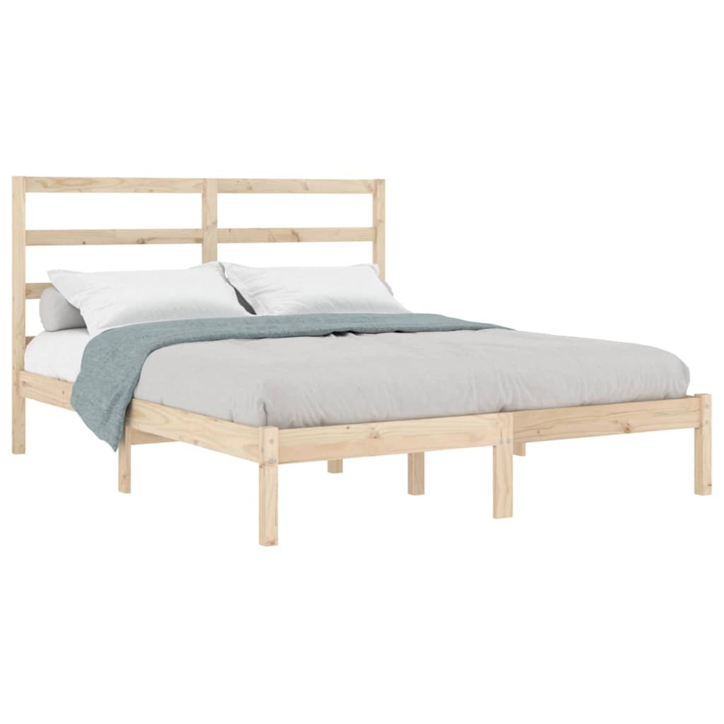 vidaXL Bed Frame without Mattress 135x190 cm Solid Wood 3