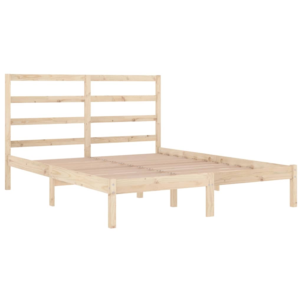 vidaXL Bed Frame without Mattress 135x190 cm Solid Wood 4