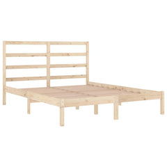 vidaXL Bed Frame without Mattress 135x190 cm Solid Wood 4