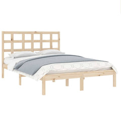 vidaXL Bed Frame without Mattress 135x190 cm Solid Wood 3