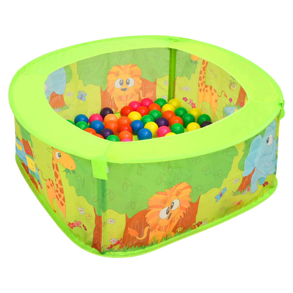 vidaXL Ball Pool with 300 Balls for Kids 75x75x32 cm 1