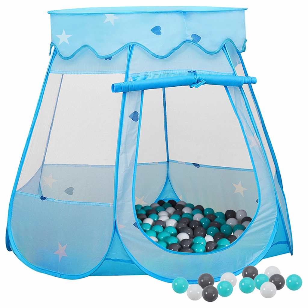vidaXL Children Play Tent with 250 Balls Blue 102x102x82 cm 1