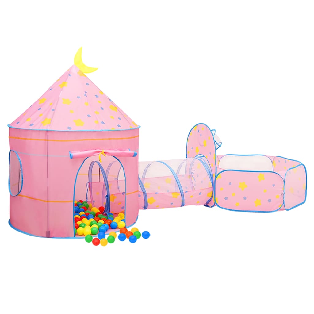 Children Play Tent with 250 Balls Pink 301x120x128 cm Multicolour
