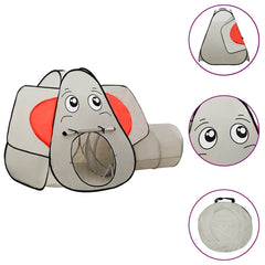 vidaXL Elephant Children Play Tent with 250 Balls Grey 174x86x101 cm 2
