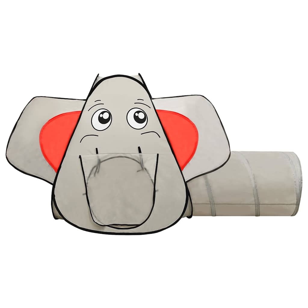 vidaXL Elephant Children Play Tent with 250 Balls Grey 174x86x101 cm 4