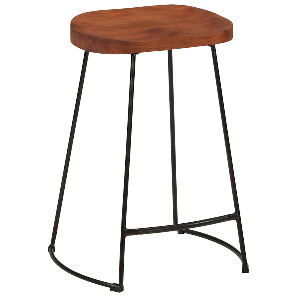 Gavin Bar Stools 2 pcs Solid Mango Wood Width 45 cm Brown 62 cm