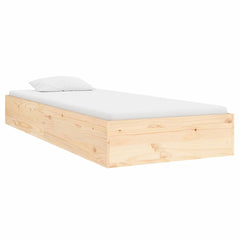vidaXL Bed Frame | Natural Wood | Solid pine wood, Plywood | Small Single 3