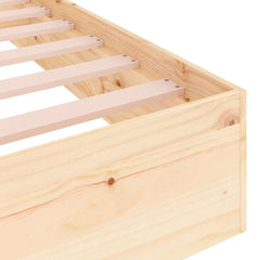 vidaXL Bed Frame | Natural Wood | Solid pine wood, Plywood | Small Single 6