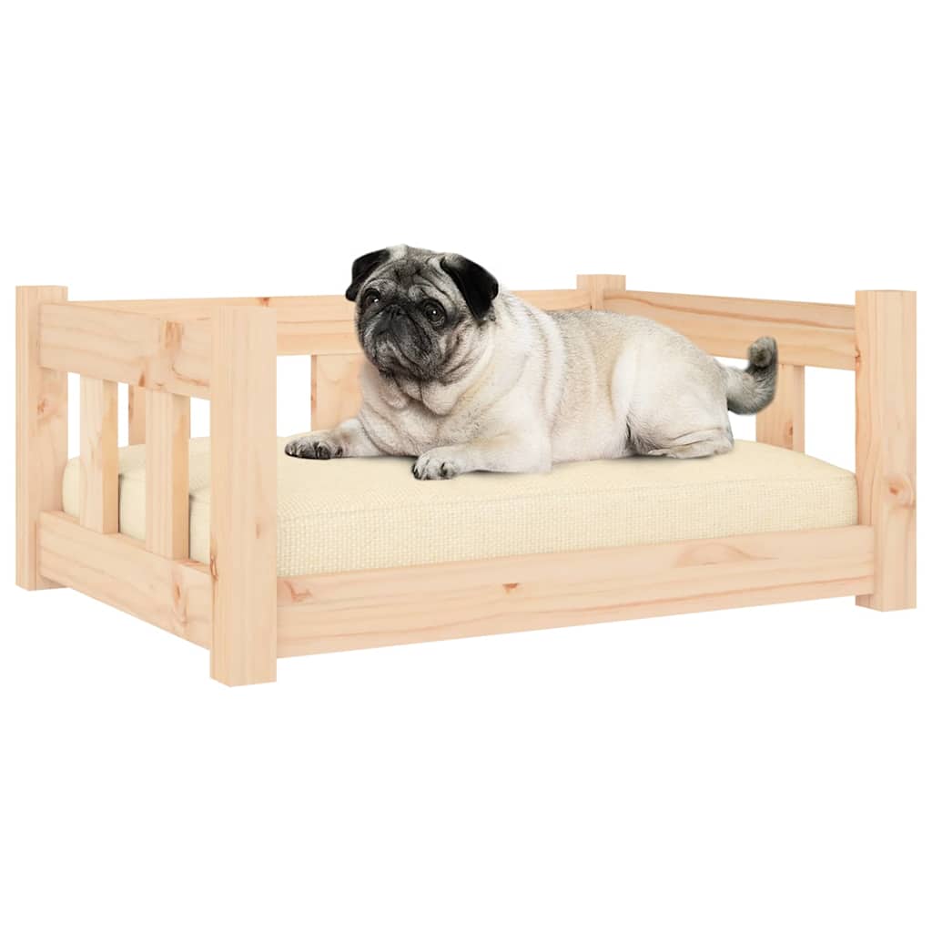 vidaXL Dog Bed 65,5x50,5x28 cm Solid Wood Pine 5