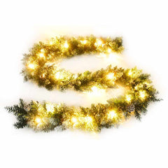vidaXL Christmas Garland with LED Lights Green 5,2 m PVC 2