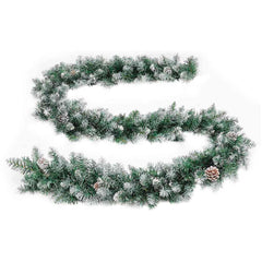 vidaXL Christmas Garland with LED Lights Green 5,2 m PVC 4
