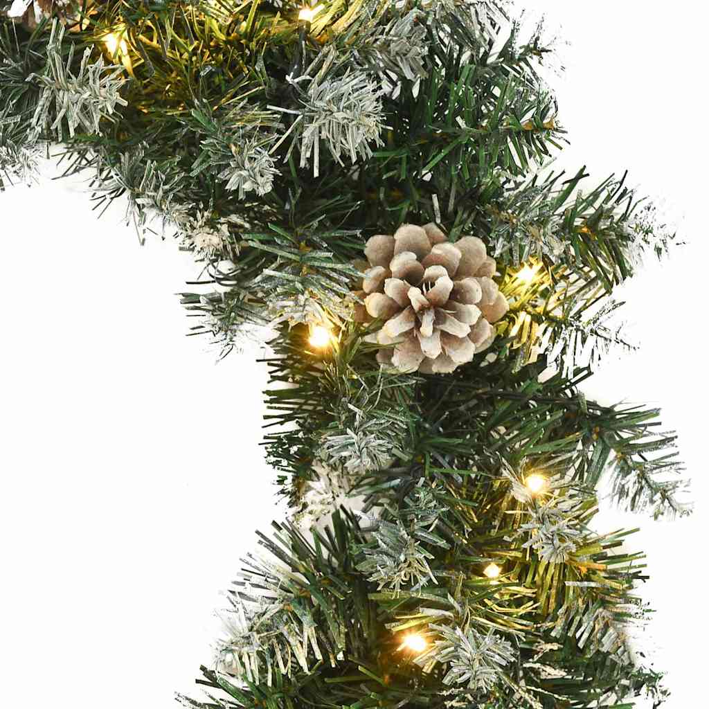 vidaXL Christmas Wreath with LED Lights Green 60 cm PVC 3