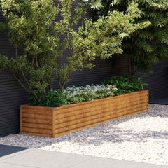vidaXL Garden Raised Bed Corten Steel Weathering Steel Depth 50 cm