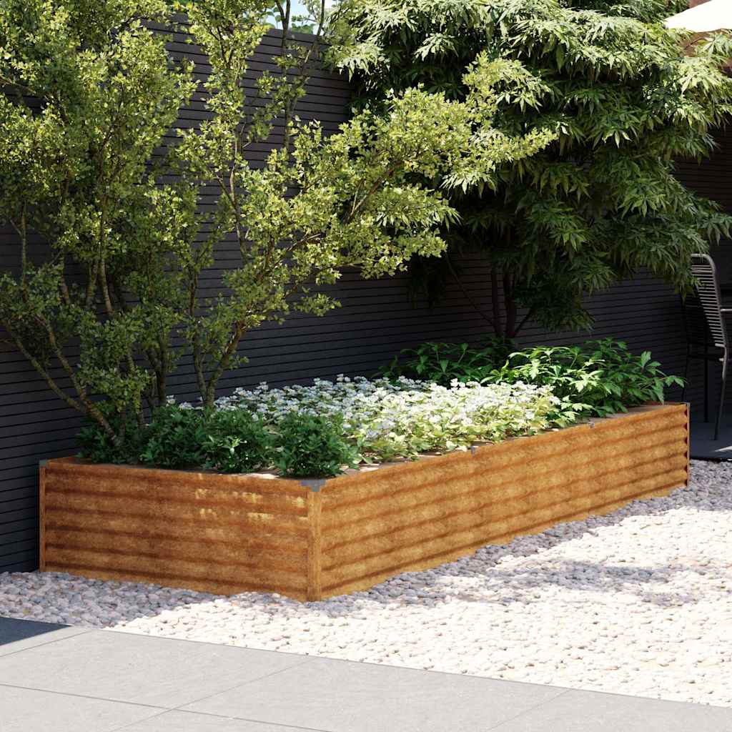 Garden Raised Bed Corten Steel Weathering Steel Depth 100 cm 291 cm 36 cm