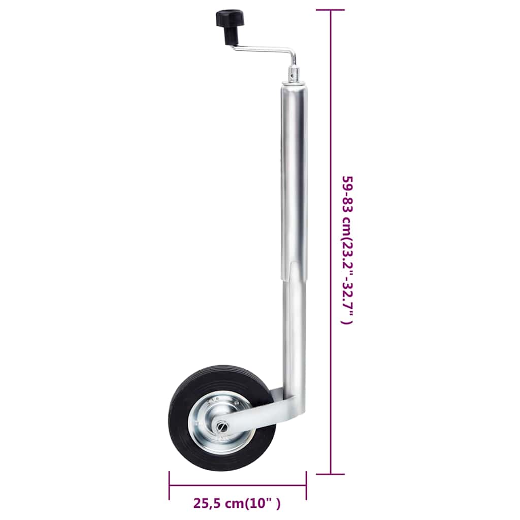 vidaXL Jockey Wheel for Trailer 48 mm Galvanized Steel 6