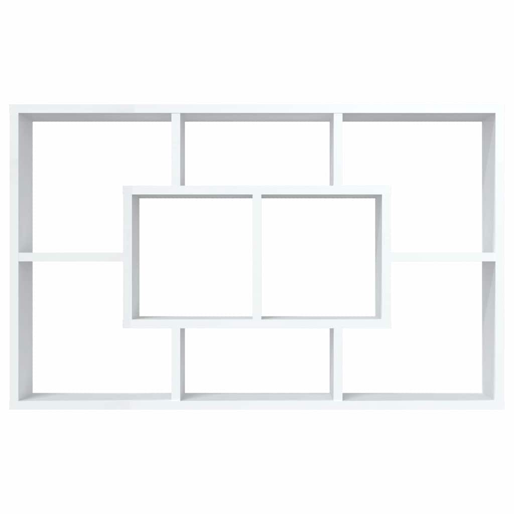 vidaXL Wall Shelf White 85x16x52.5 cm Engineered Wood 6