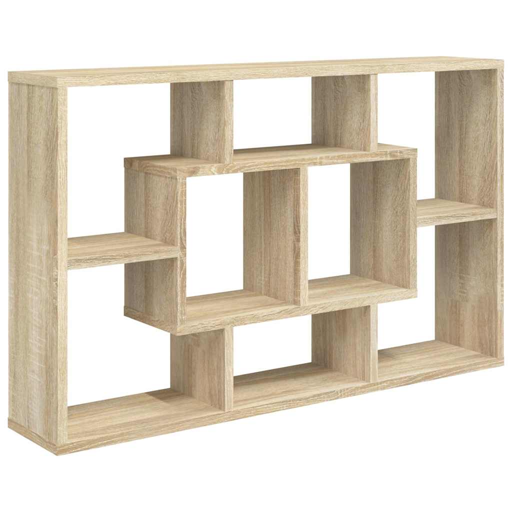 vidaXL Wall Shelf Sonoma Oak 85x16x52.5 cm Engineered Wood 2