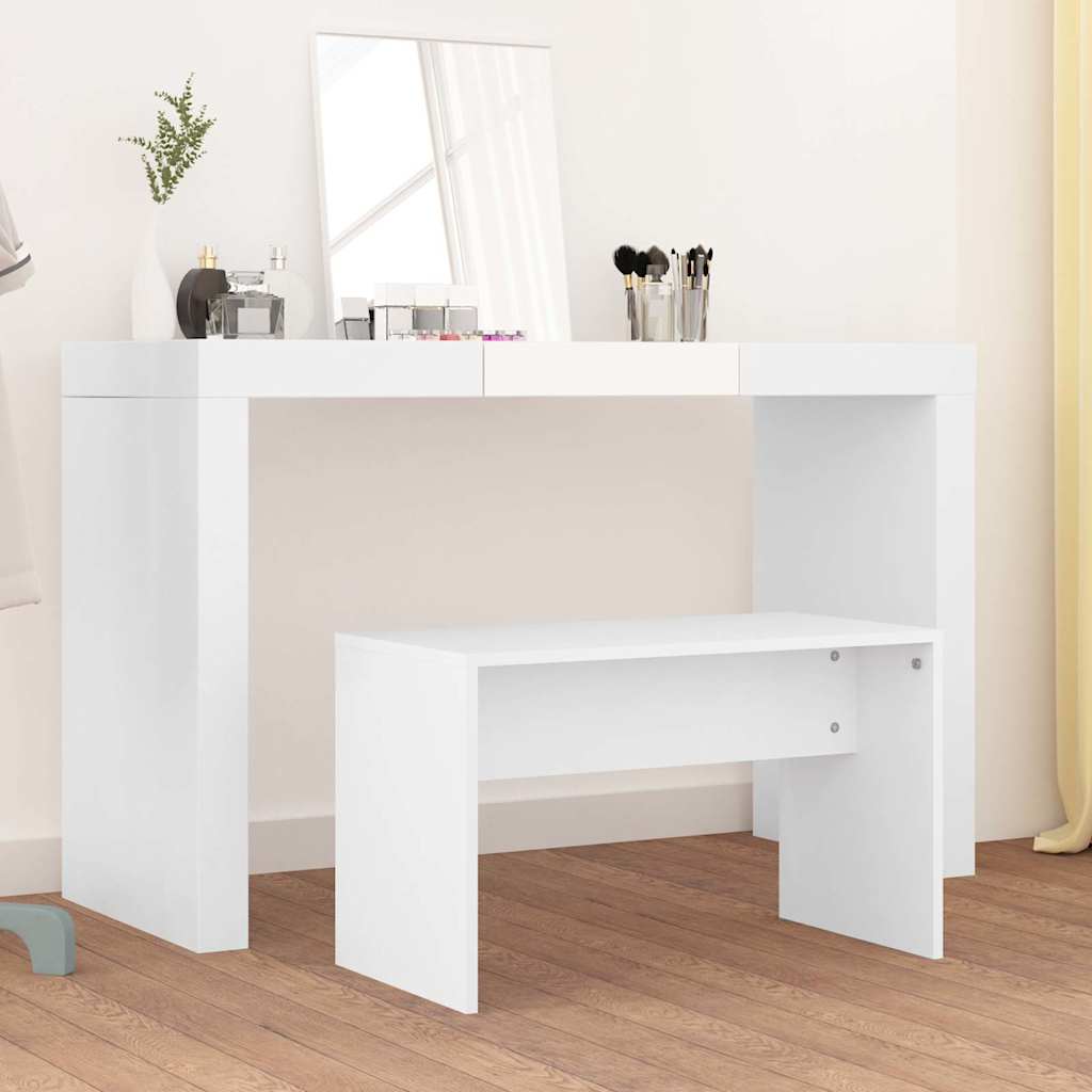 vidaXL Dressing Stool White 70x35x45 cm Engineered Wood 1