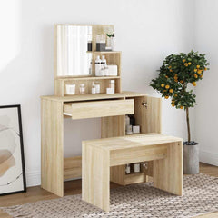 Dressing Table with Mirror 86,5x35x136 cm Sonoma oak