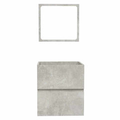 vidaXL Bathroom Cabinet with Mirror Concrete Grey Engineered Wood 6