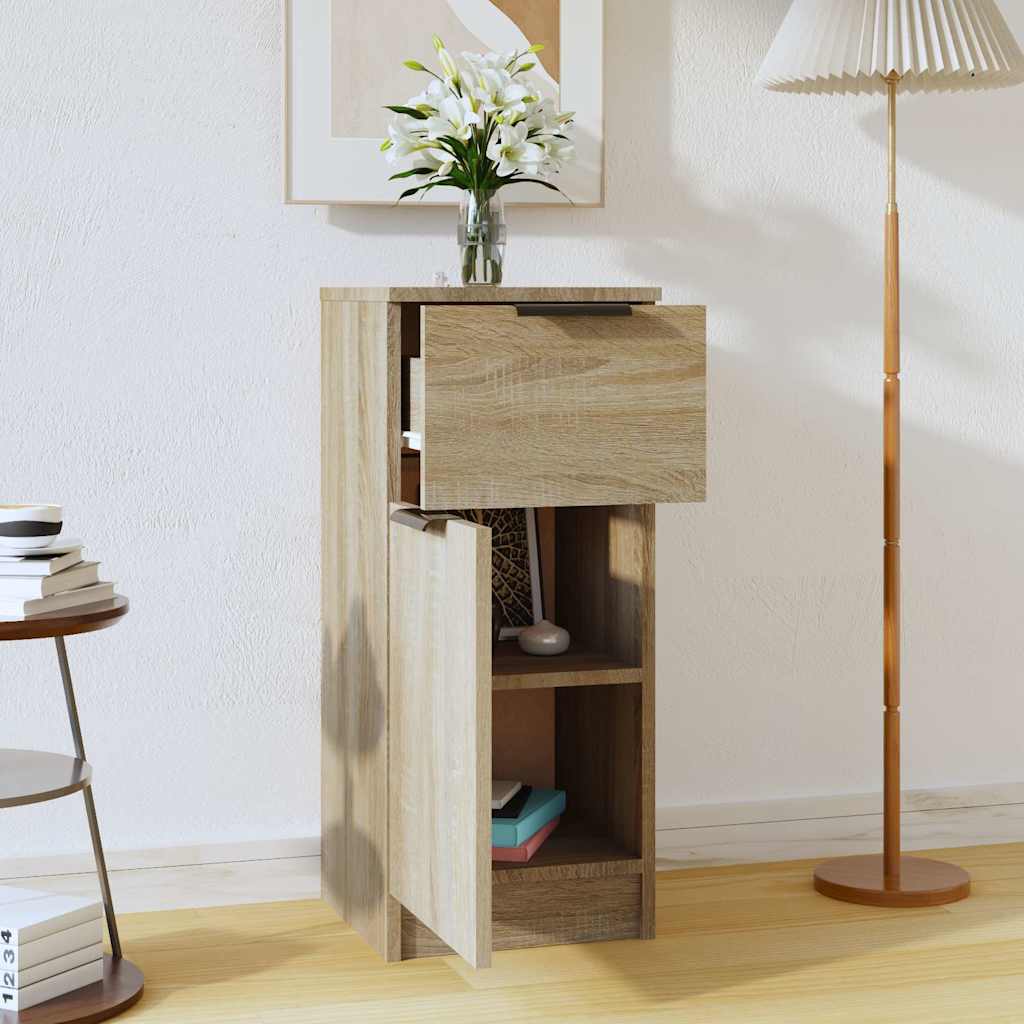 vidaXL Sideboard Sonoma Oak 30x30x70 cm Engineered Wood 3