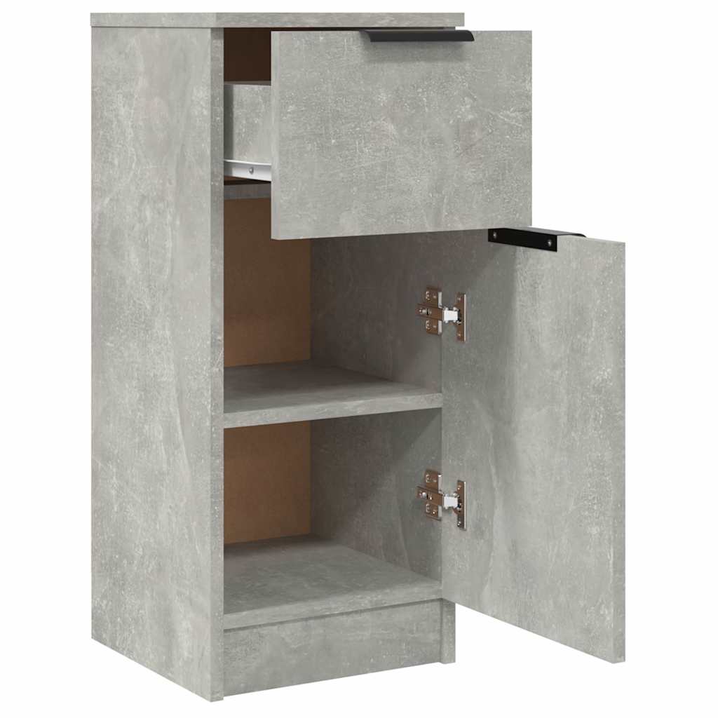vidaXL Sideboards 2 pcs Concrete Grey 30x30x70 cm Engineered Wood 6