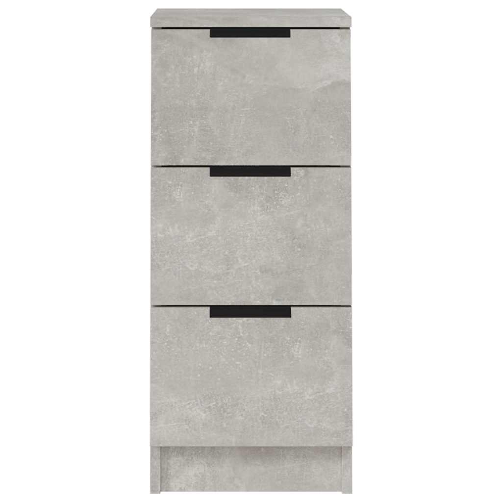 vidaXL Sideboards 2 pcs Concrete Grey 30x30x70 cm Engineered Wood 4
