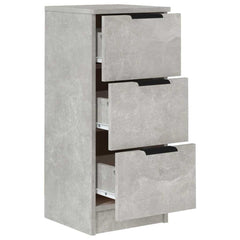 vidaXL Sideboards 2 pcs Concrete Grey 30x30x70 cm Engineered Wood 5