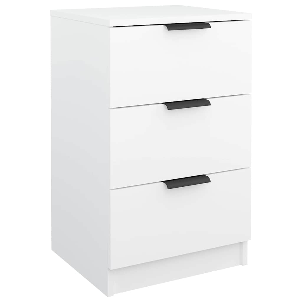 vidaXL Bedside Cabinet White 40x36x65 cm 2