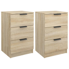 vidaXL Bedside Cabinets 2 pcs Sonoma Oak 40x36x65 cm 2