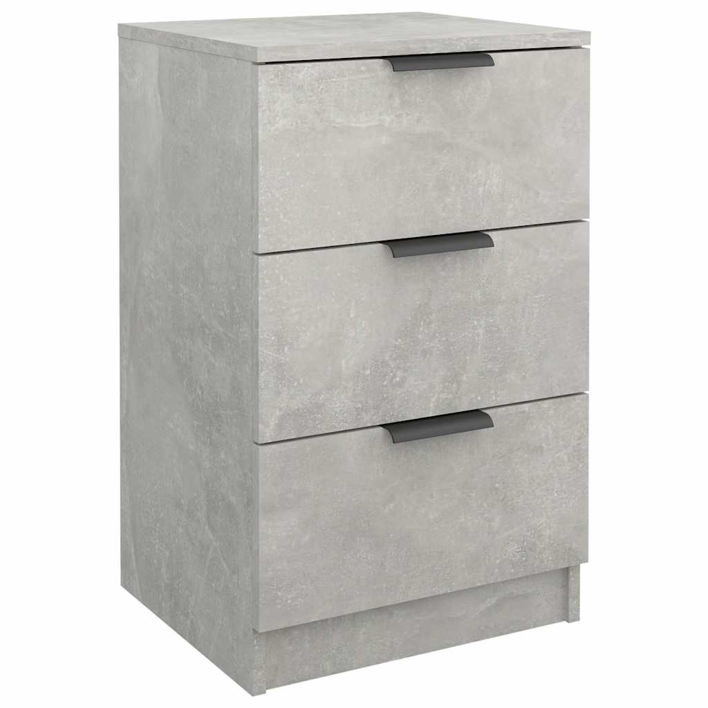 vidaXL Bedside Cabinet Concrete Grey 40x36x65 cm 2