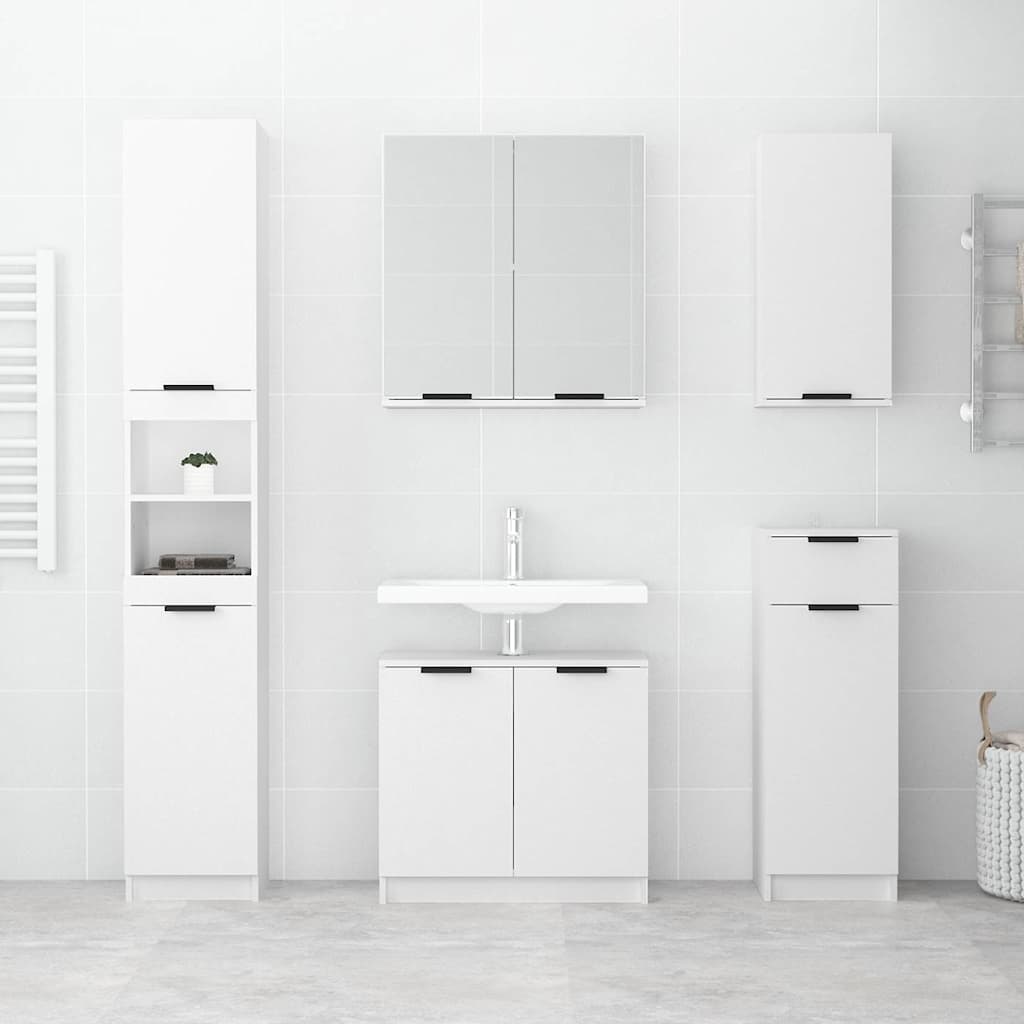 vidaXL Bathroom Cabinet | White | Engineered Wood | Compact | Bathroom Cabinet 3