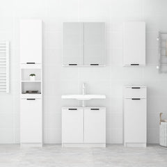 vidaXL Bathroom Cabinet | White | Engineered Wood | Compact | Bathroom Cabinet 3