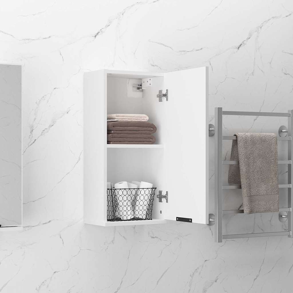 vidaXL Bathroom Cabinet | White | Engineered Wood | Compact | Bathroom Cabinet 4