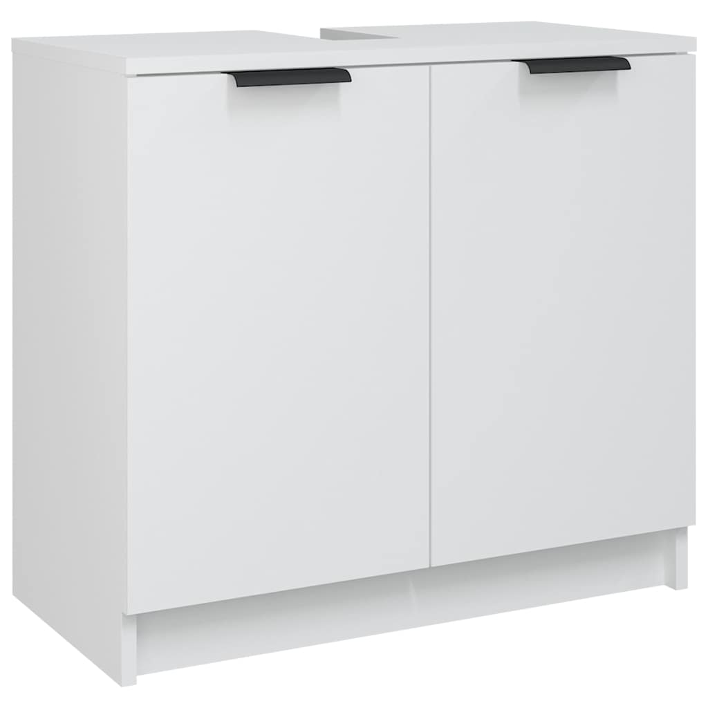 vidaXL Bathroom Cabinet White 64.5x33.5x59 cm Engineered Wood 2