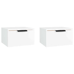 vidaXL Wall-mounted Bedside Cabinets 2 pcs White 34x30x20 cm 2