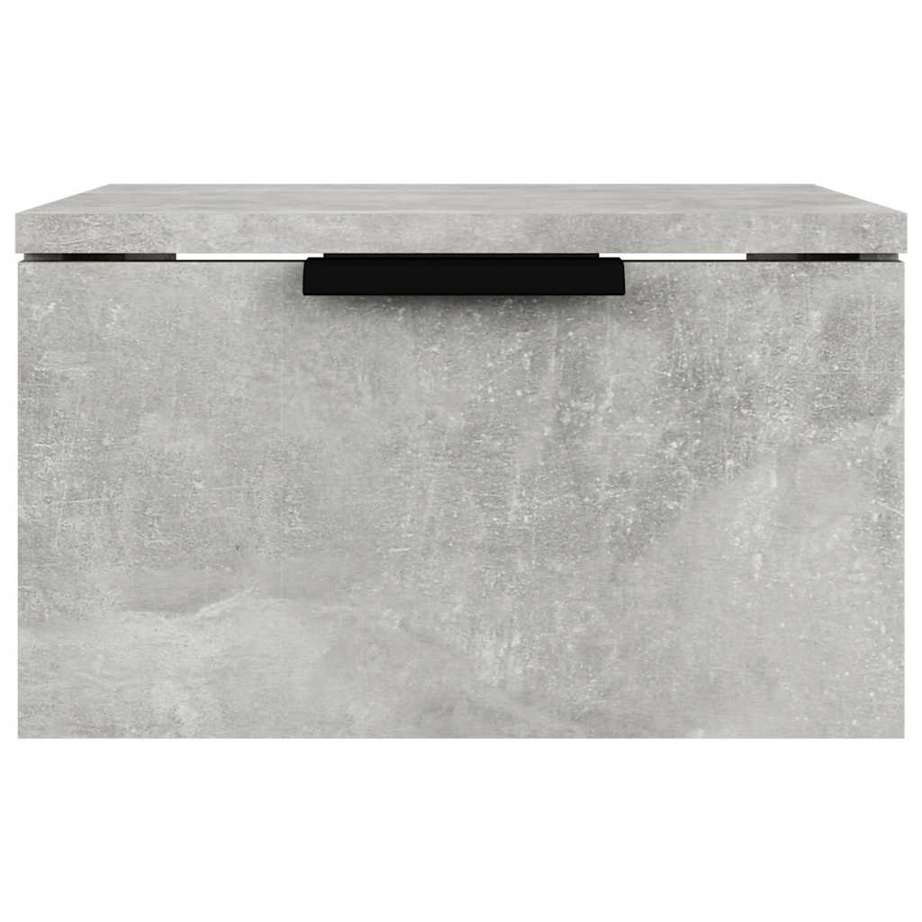 vidaXL Wall-mounted Bedside Cabinets 2 pcs Concrete Grey 34x30x20 cm 6