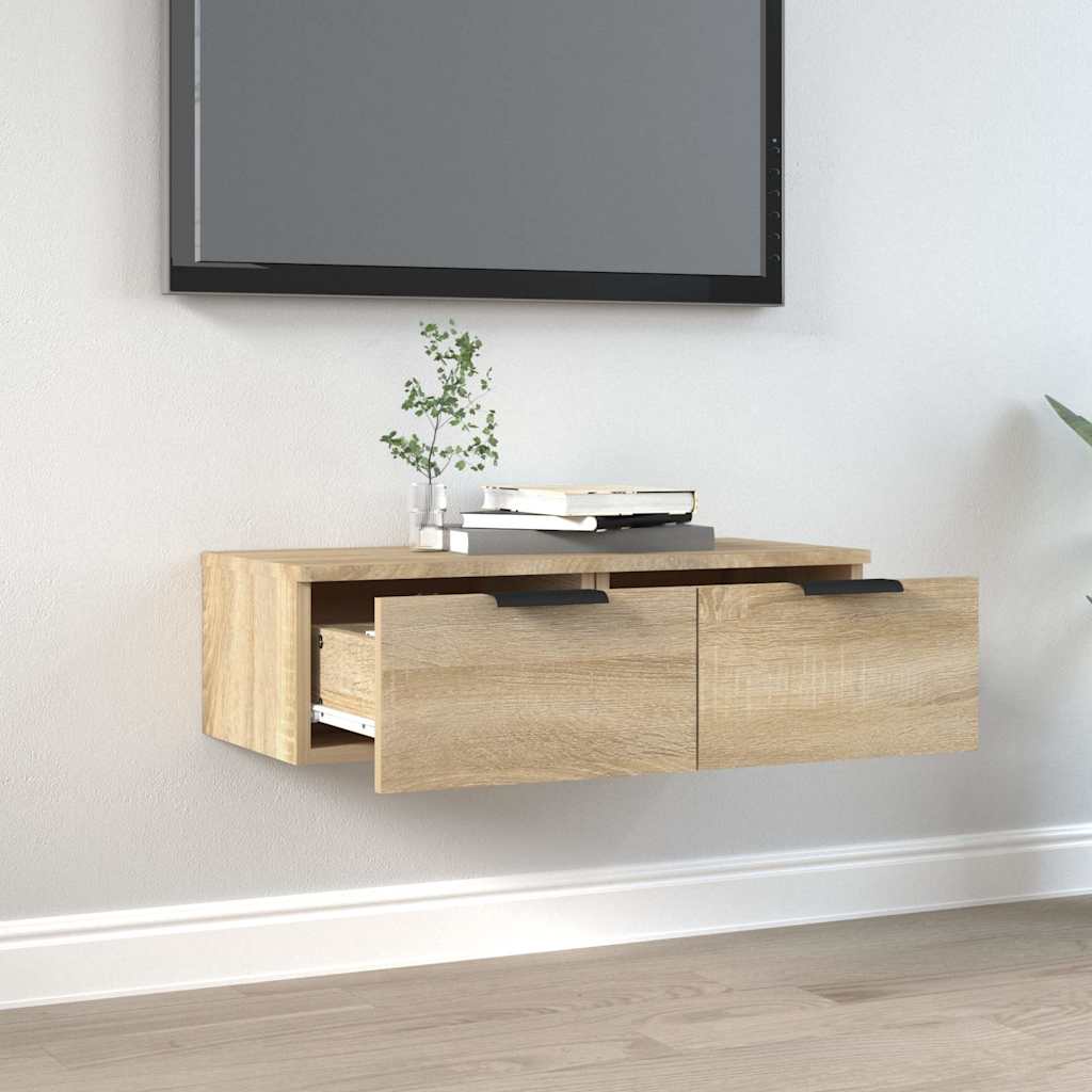 vidaXL Wall Cabinet | Sonoma Oak | Engineered Wood | 68x30x20 cm | Wall Cabinet 3