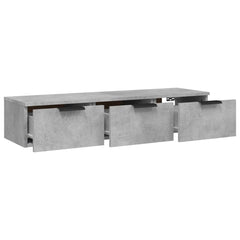 vidaXL Wall Cabinet Concrete Grey 102x30x20 cm Engineered Wood 6