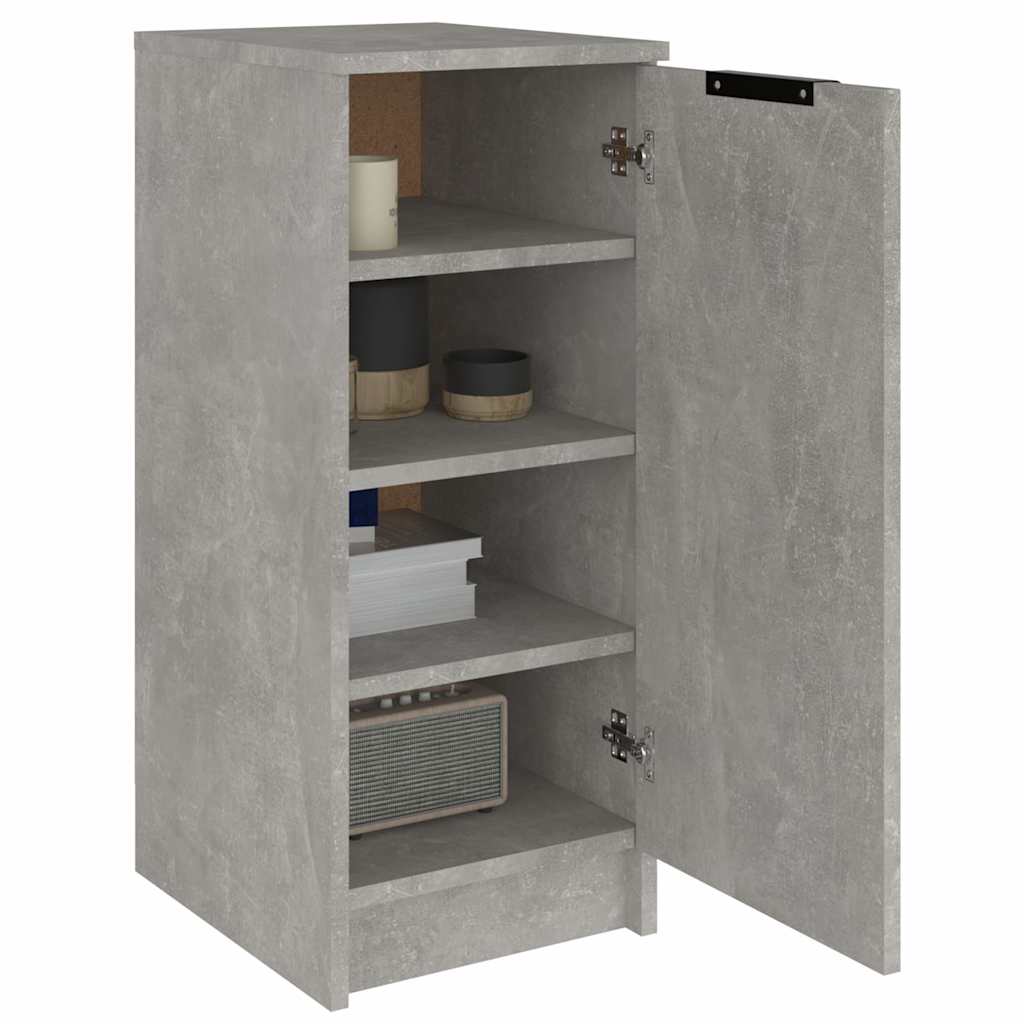 Shoe Cabinet Concrete Grey Engineered Wood, image 4