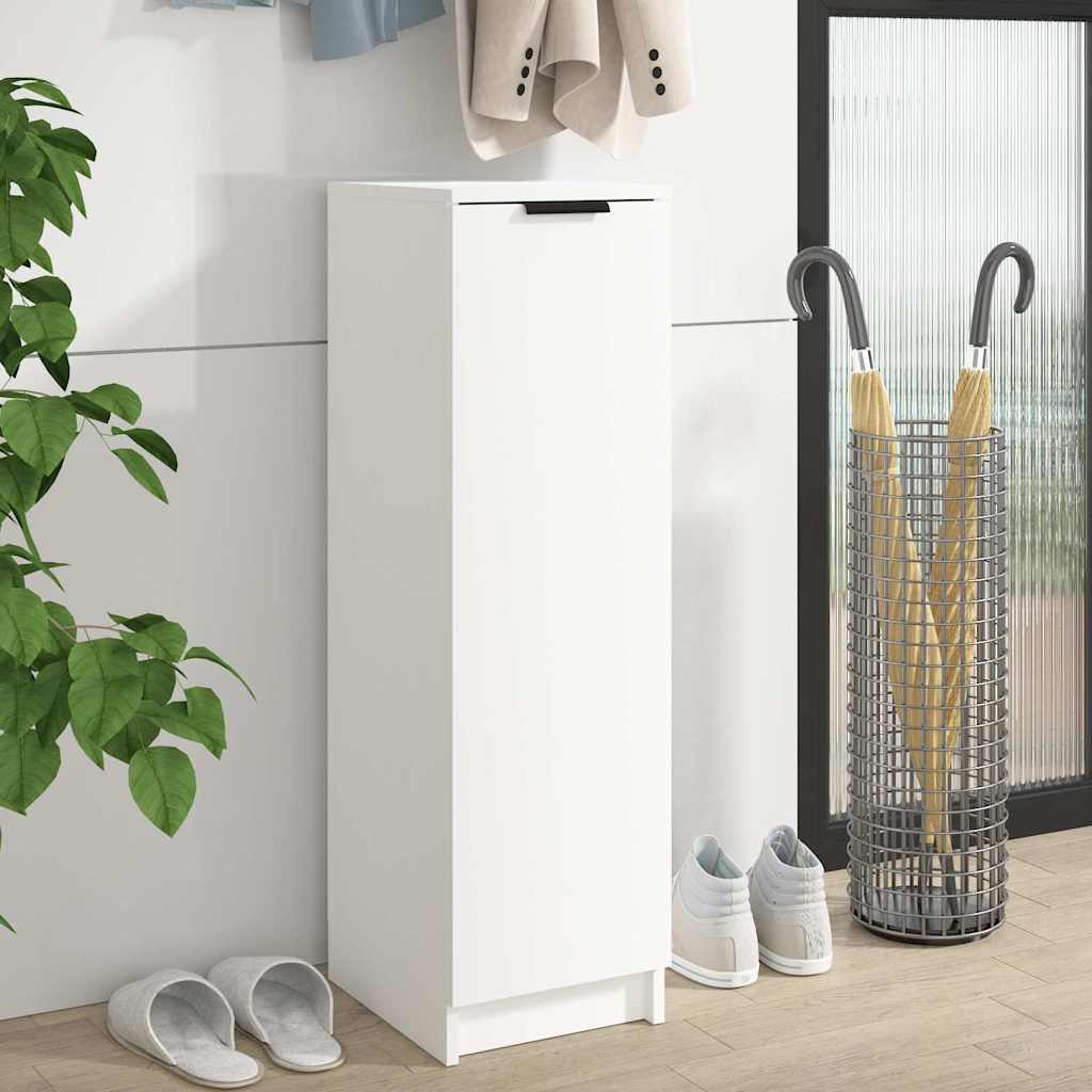 vidaXL Shoe Cabinet White 30x35x100 cm Engineered Wood 1