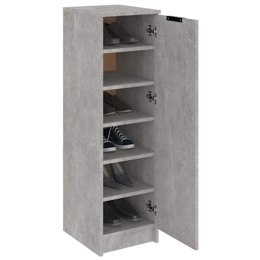 vidaXL Shoe Cabinet | Concrete grey | Engineered wood | Compact | Shoe Cabinet 4