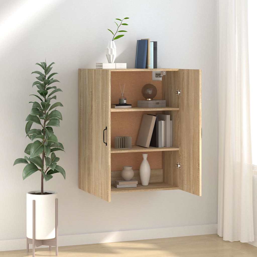 vidaXL Hanging Cabinet Sonoma Oak 69,5x34x90 cm Engineered Wood 1