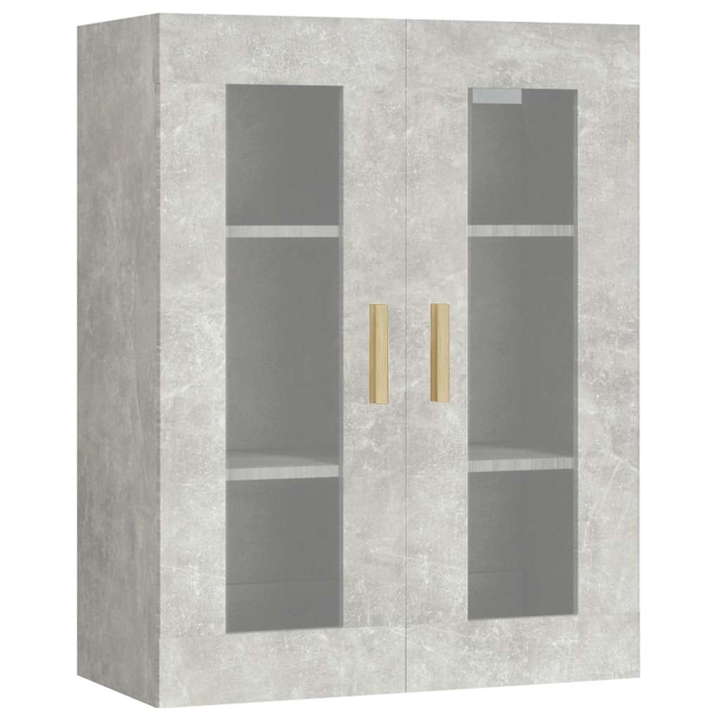 vidaXL Hanging Wall Cabinet Concrete Grey 69.5x34x90 cm 2