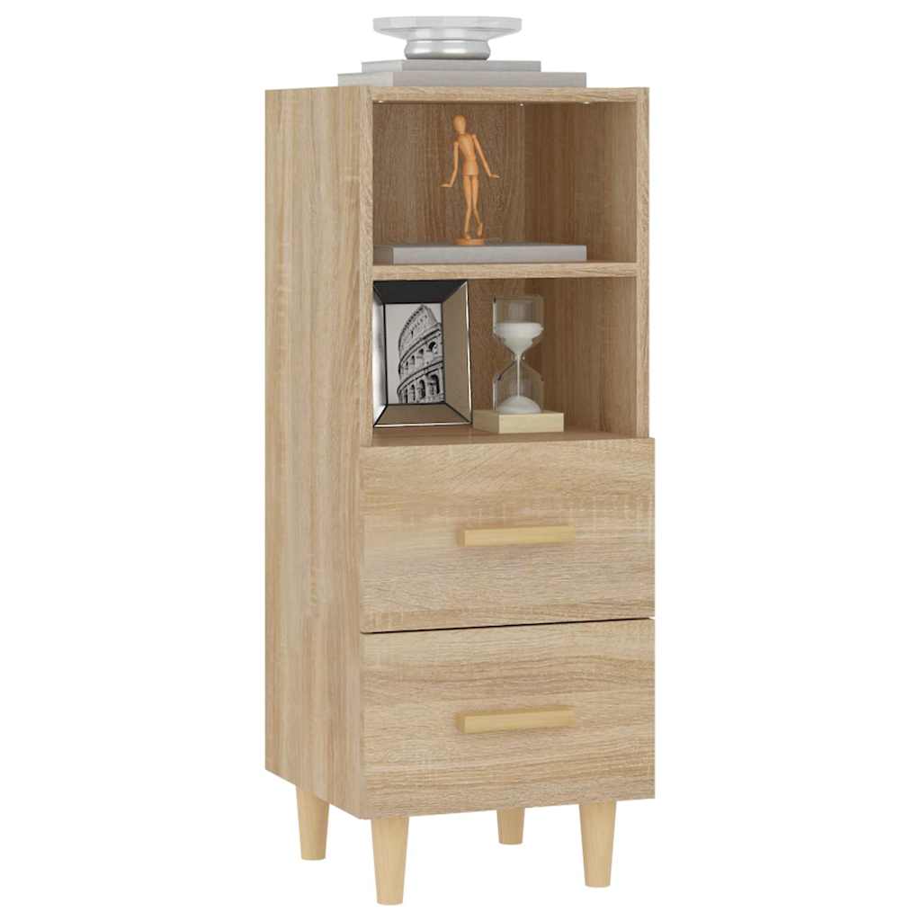 vidaXL Sideboard Sonoma Oak 34.5x34x90 cm Engineered Wood 4
