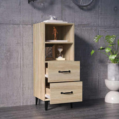 vidaXL Sideboard Sonoma Oak 34.5x34x90 cm Engineered Wood 3