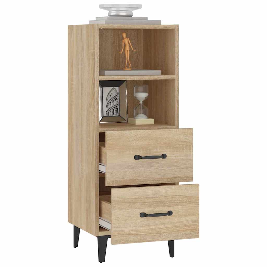 vidaXL Sideboard Sonoma Oak 34.5x34x90 cm Engineered Wood 5