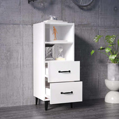 vidaXL Sideboard High Gloss White 34.5x34x90 cm Engineered Wood 3