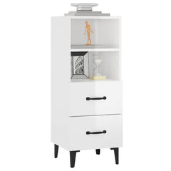 vidaXL Sideboard High Gloss White 34.5x34x90 cm Engineered Wood 4