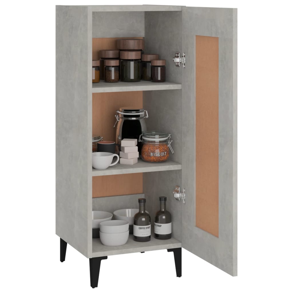 vidaXL Sideboard | Concrete Grey | Engineered Wood | Compact | Sideboard 4